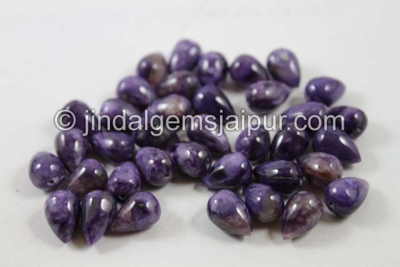 Charoite Smooth Drops(Half Drill)